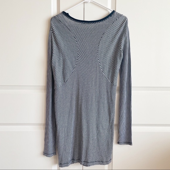 Rag & Bone Navy and White Striped Knit Long Sleeve Dress - Picture 13 of 14